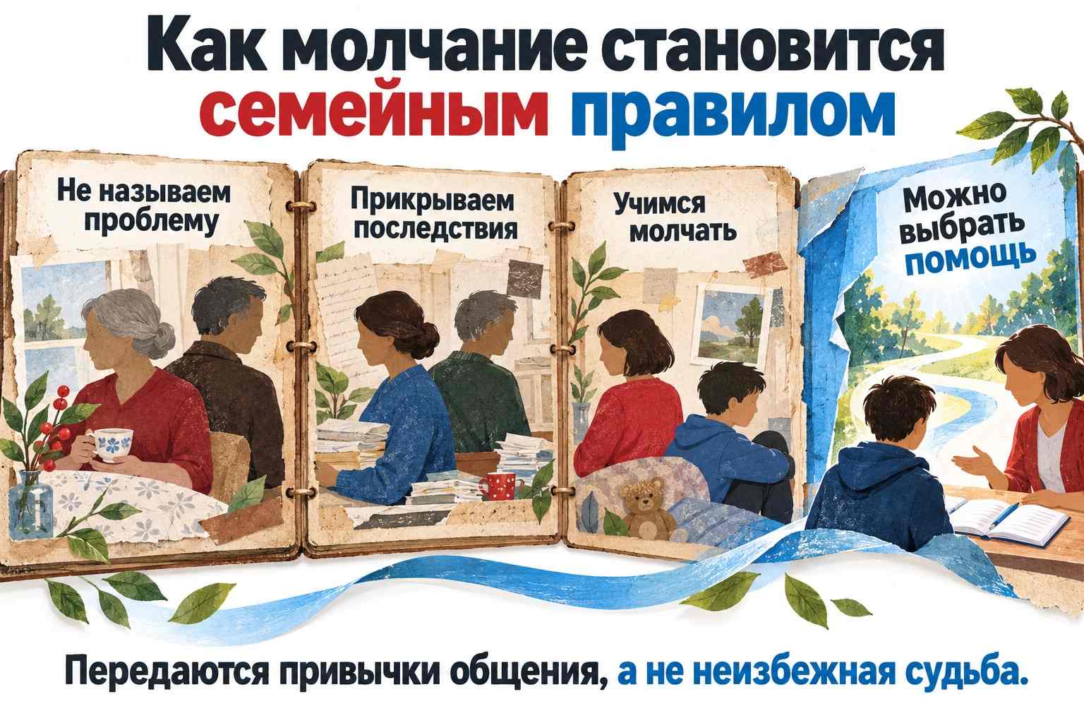 Как передаётся правило молчания Как семейное правило скрывать зависимость закрепляется между поколениями